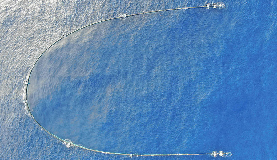 Boyan Slat's Ocean Cleanup Project boom