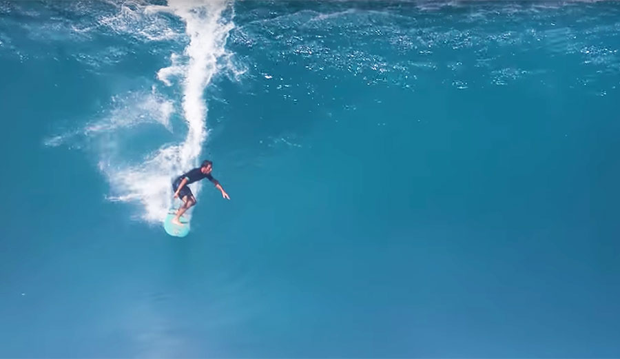 Cam Richards on second reef Pipeline wave
