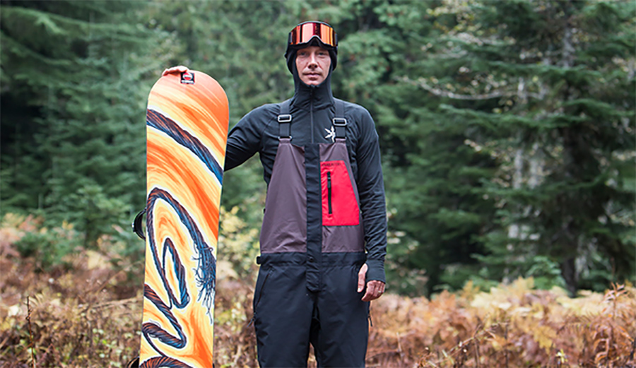 Temple Cummins celebrates the 20th Anniversary of his signature Gnu snowboard.