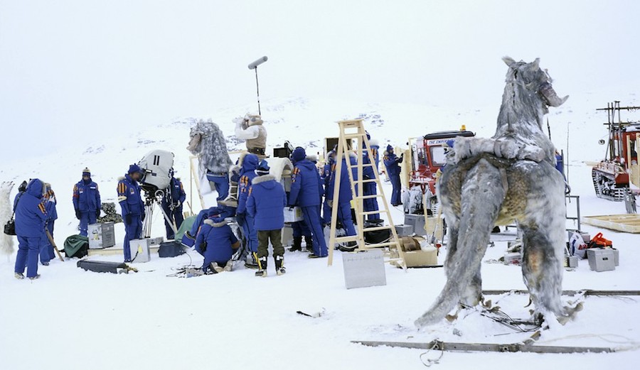 The cast and crew behind Empire Strikes Back sport the original parkas. Photo: Lucasfilm Ltd.