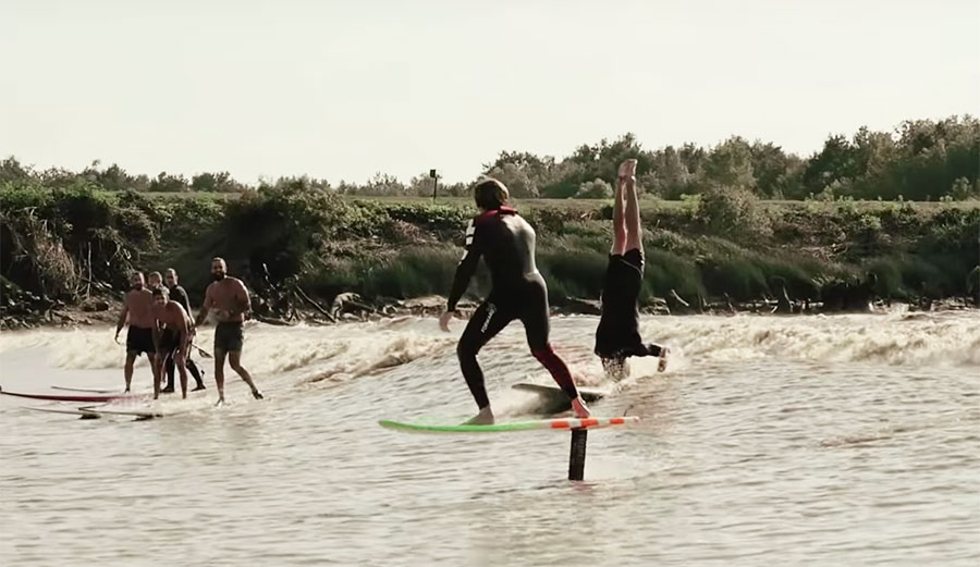 Hydrofoils are everywhere. Even the Mascaret, a tidal bore on the Dordogne River in France.
