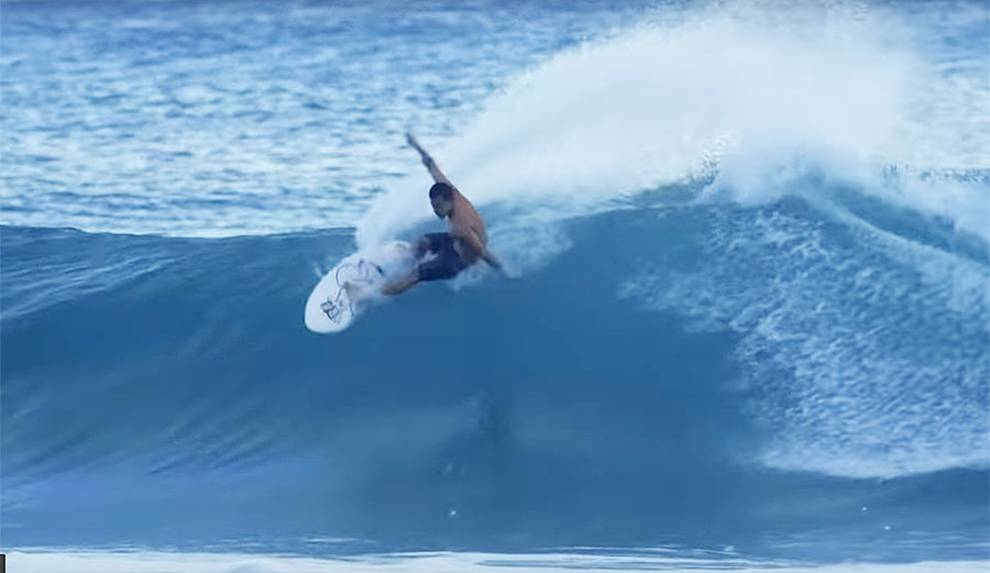 Lee Wilson surfing in Bali