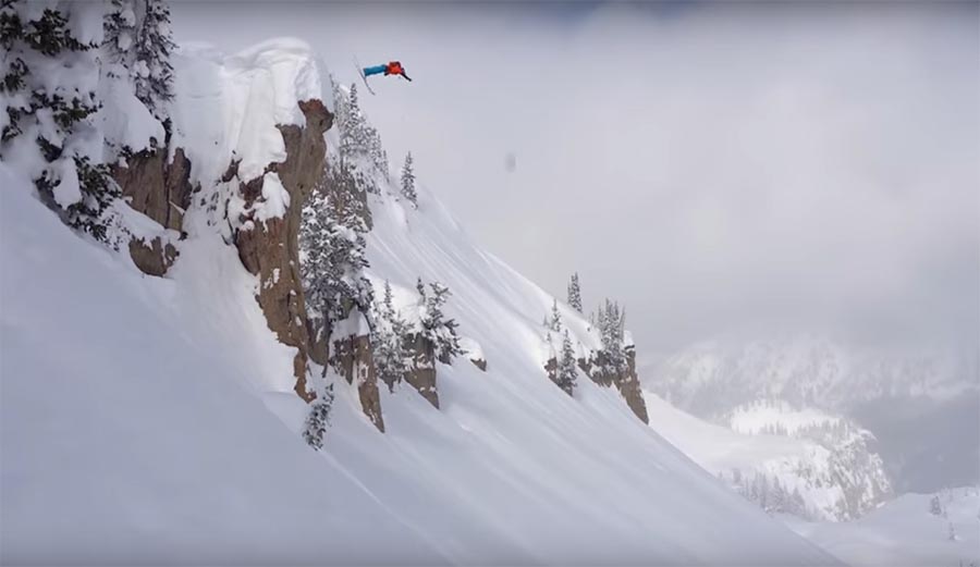 Owen Leeper, Jackson Hole Wyoming, skiing, 90-foot, superman air