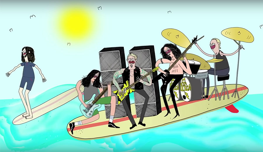 Wade Goodall went surfing with Metallica in Costa Rica