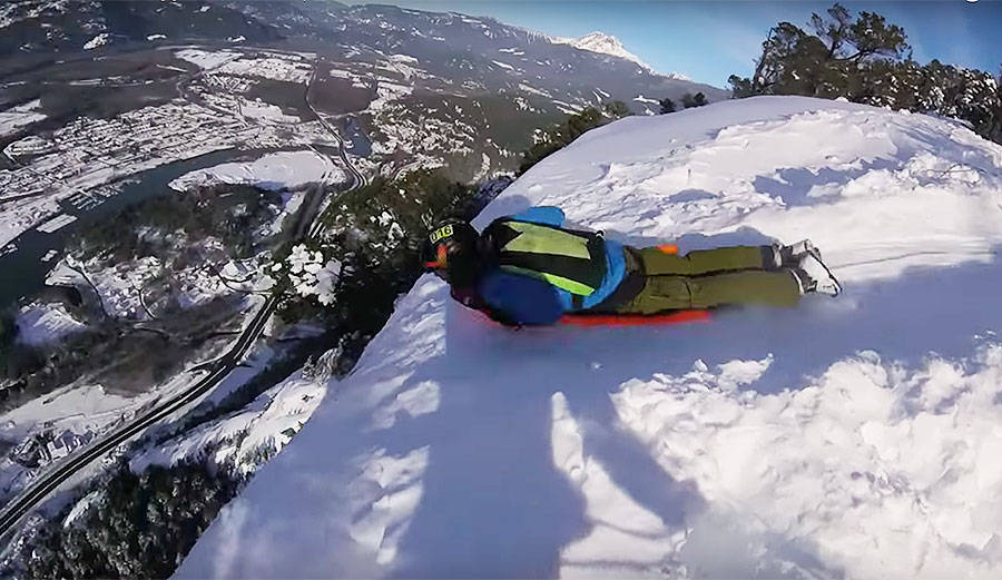Treehouse Mike BASE jumps from The Chief in Squamish, British Columbia