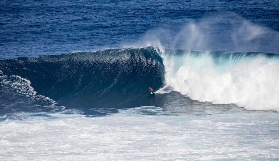 Paige in her element at Jaws. Photo: Walker