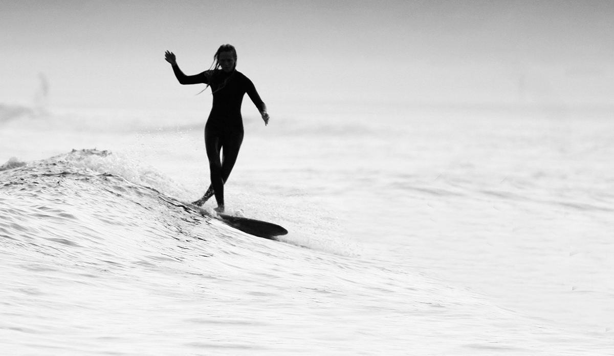 I photographed women walking the nose of thier longboards.