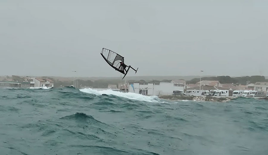 foil windsurfing in La Torche, France