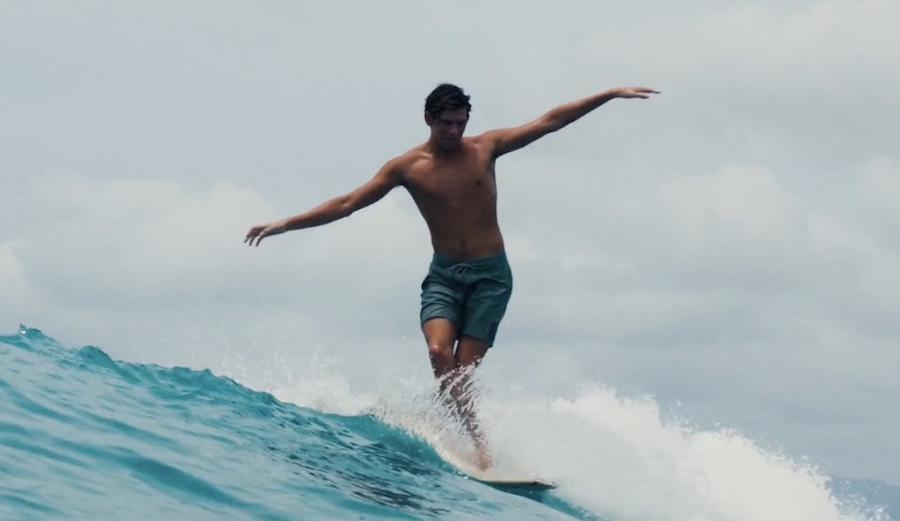 Jacob Hardy longboarding in Hawaii