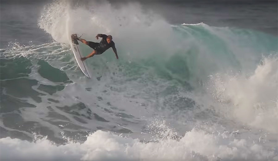 Kelly Slater on Firewire Cymatic in Hawaii