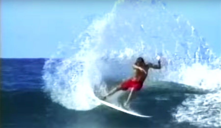 Kelly Slater surfing in Taylor Steele's Momentum II