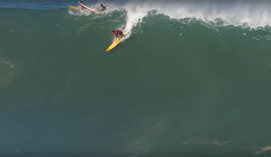Mason Ho surfing at Waimea Bay