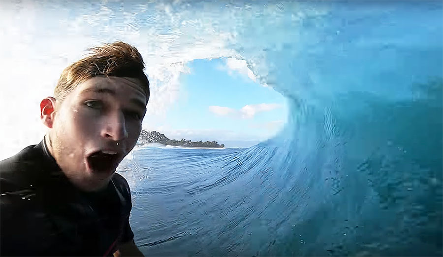 Nathan Florence surfing Pipeline