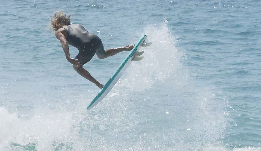 Blair Conklin on Catch Surf surfboard at the Wedge