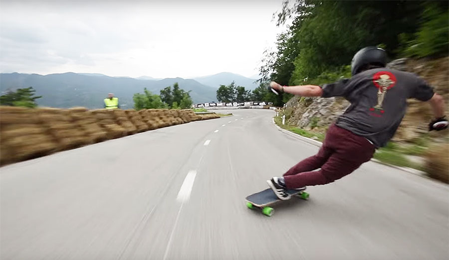 Josh Neuman skateboarding in Austria
