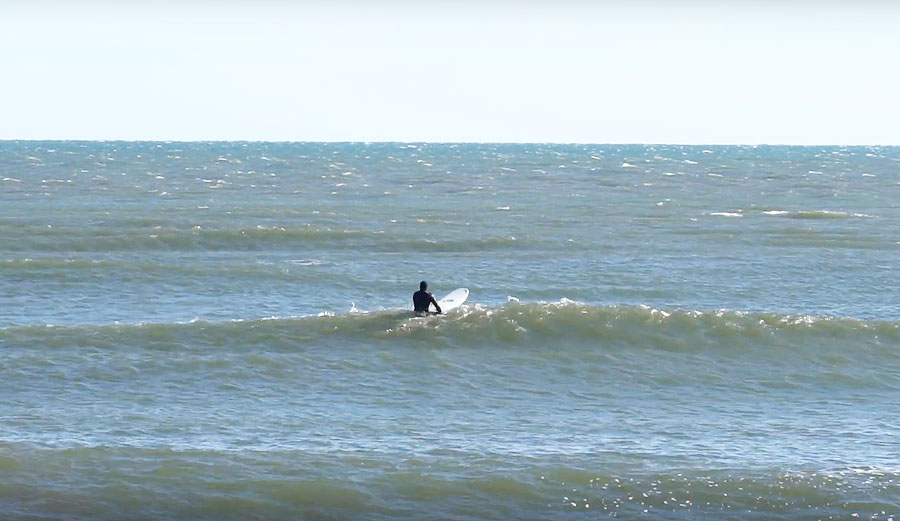 Ben Gravy surfing Polar vortex