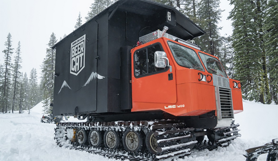 Mike Basich is running a bar built on an old snowcat