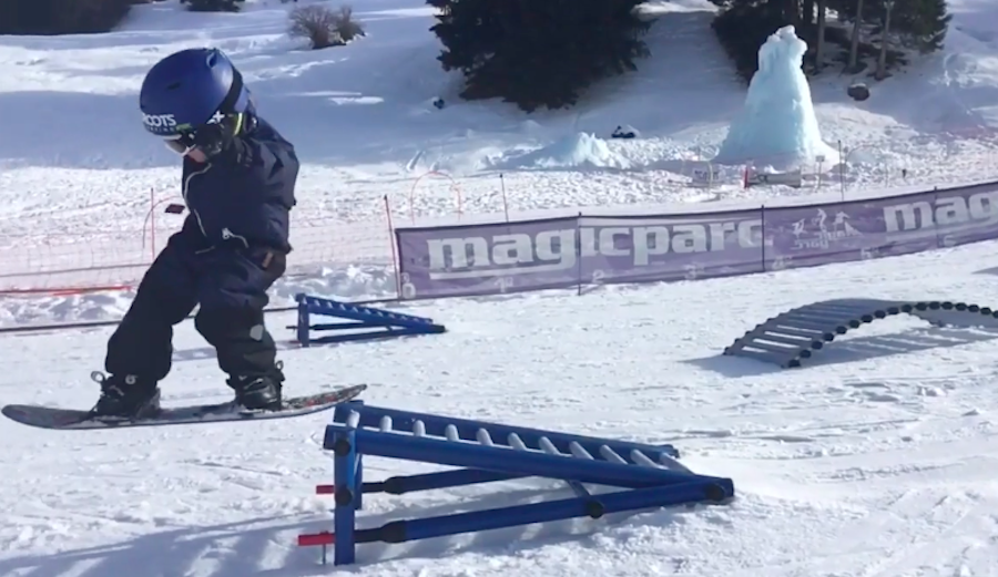 4 Year Old Snowboarder