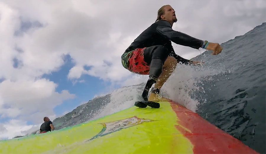 Army vet surfing