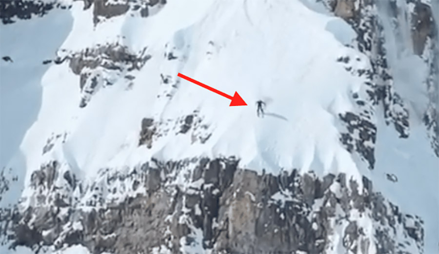 BASE jumping from Cody Peak in Jackson Hole