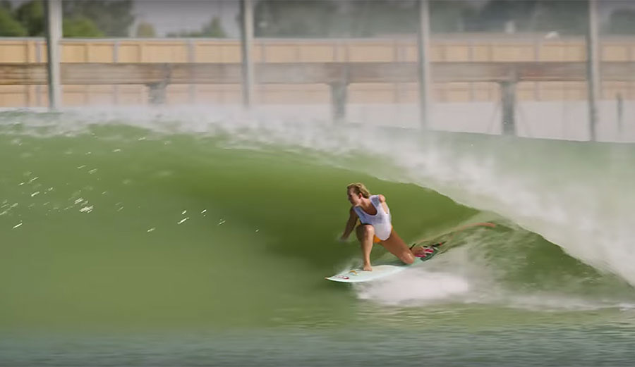 Bethany Hamilton surfing Kelly Slater Surf Ranch