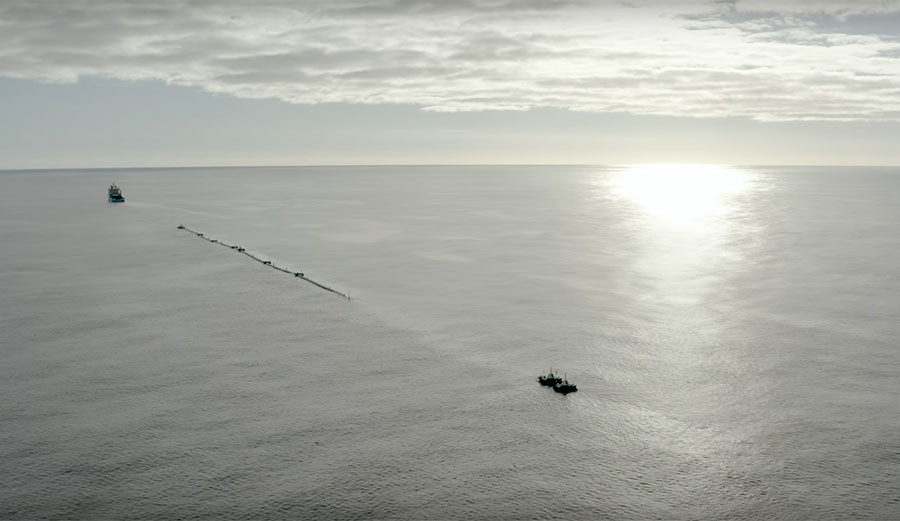 Ocean Clenaup Project towed back to port