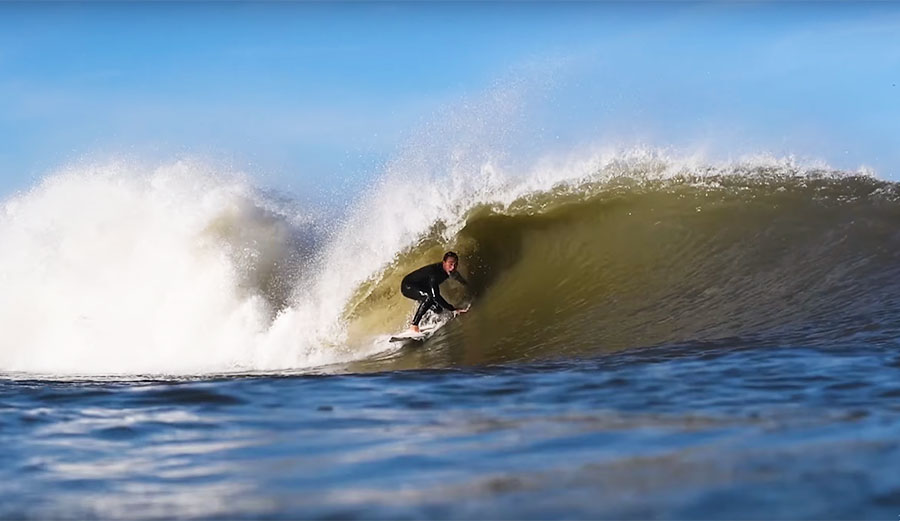 Brett Barley in the barrel