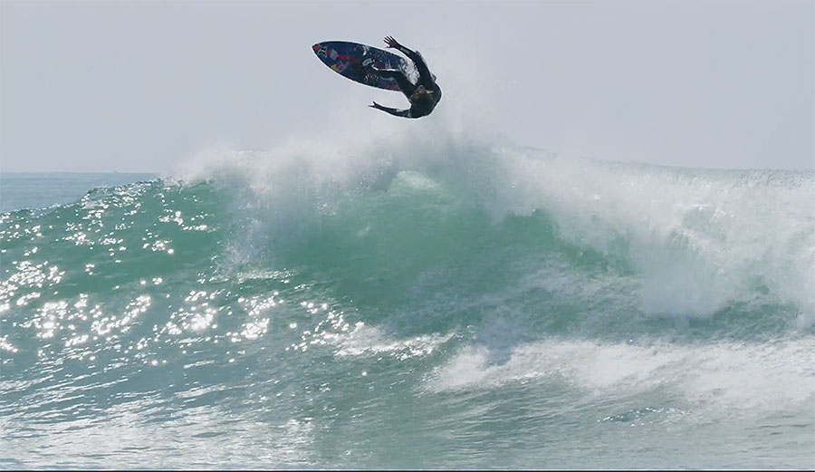 Kai Lenny surfing Rincon