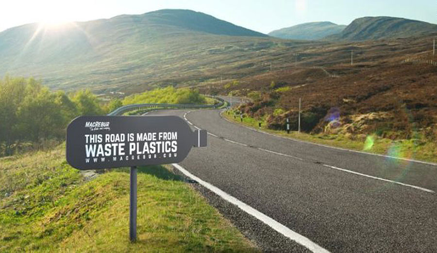 Jeffrey's Bay South Africa plastic road
