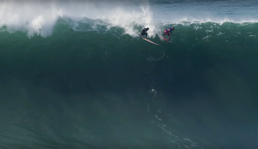 big wave surfing nazare