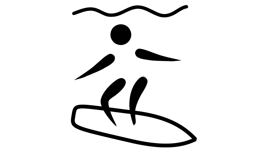 Surfing pictogram