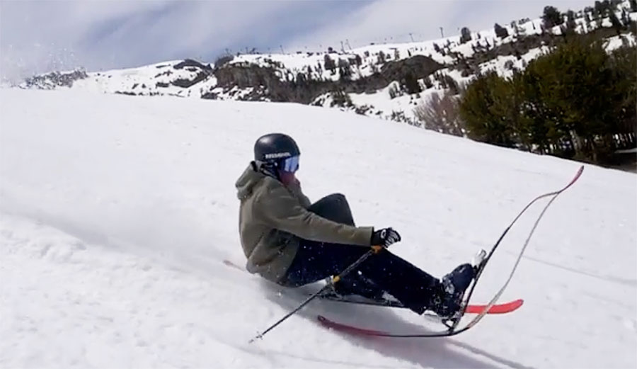 Broken ski