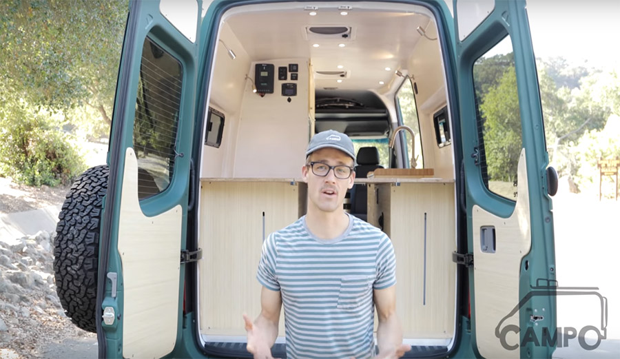 This van has a hot bath tub