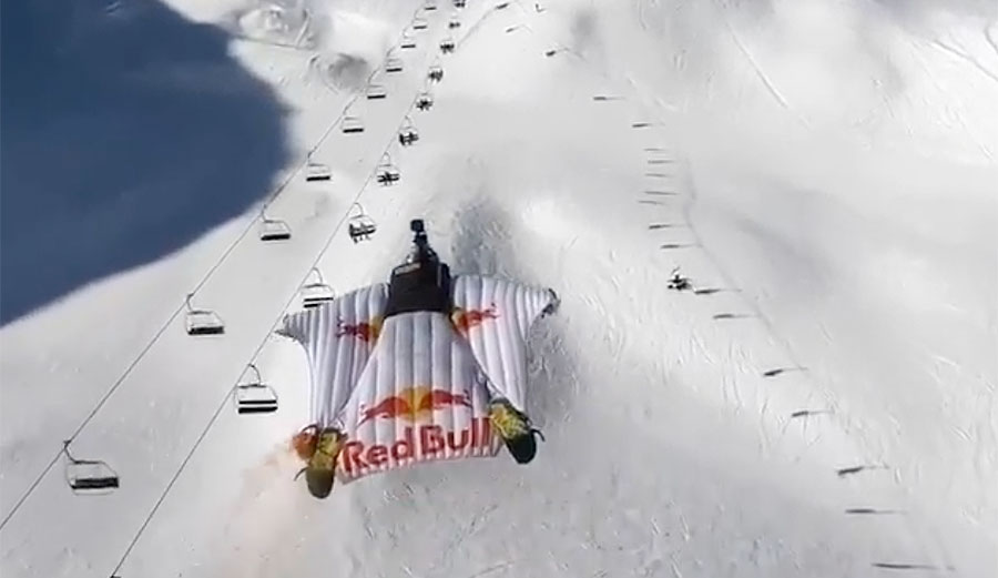 Wingsuit flying in France