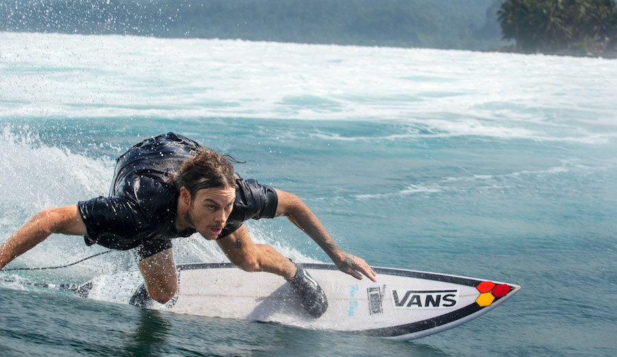 Wade Goodall in Vans' new skate-inspired warm-water bootie. Could they soon become a thing? Photo: Vans