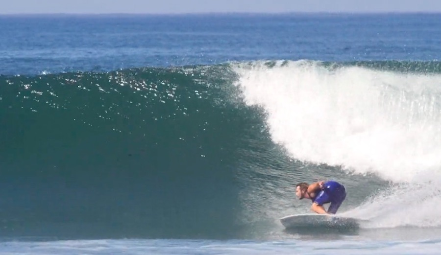 Tyler Warren gets busy on a twin keel handshape. Photo: Screengrab/Youtube