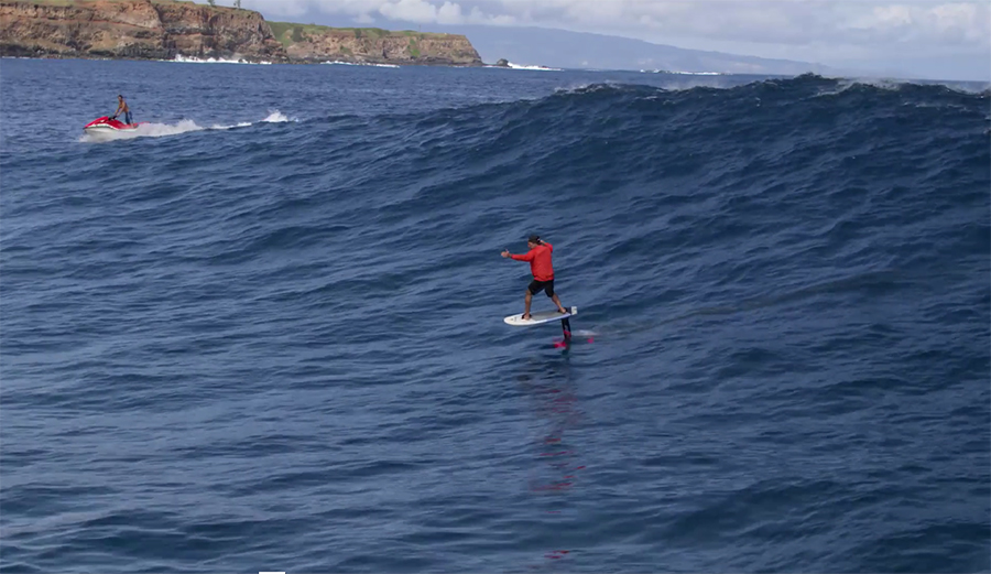 Dave Kalama foils Jaws, a place he knows better than anyonoe