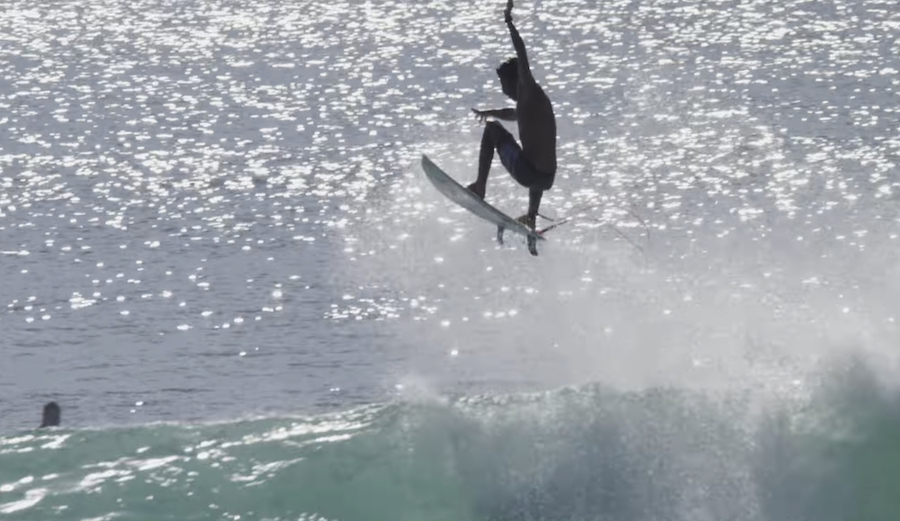 Filipe Toledo surfing on Gold Coast