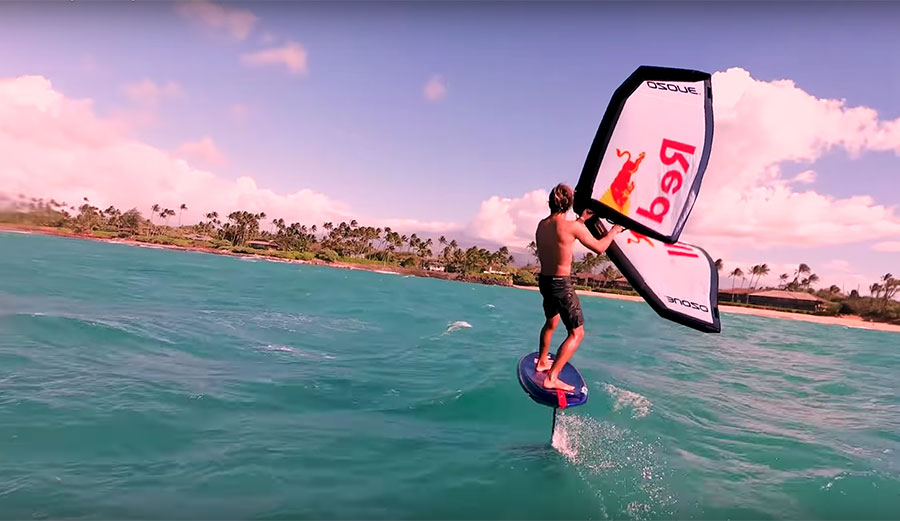 Kai Lenny kitesurfing/hydrofoiling