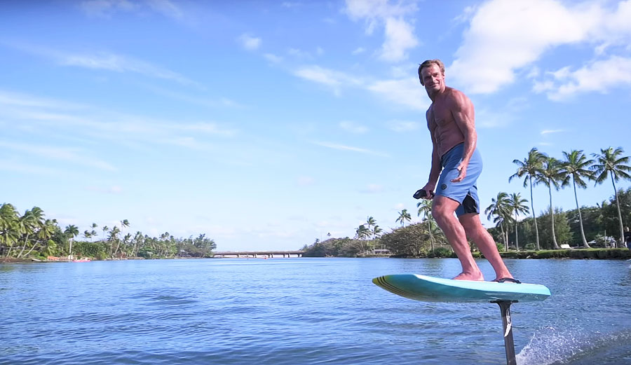 Laird Hamilton hydrofoiling