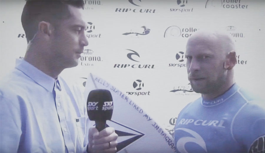 Luke Cederman doing post heat interview