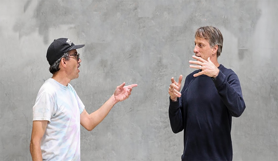 Tony Hawk teaches 45-year-old dude to drop in