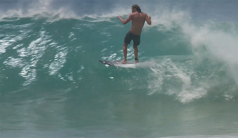 Asher Pacey surfing twin fin