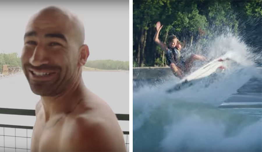 Bethany Hamilton and Bobby Martinez at Waco Wave pool
