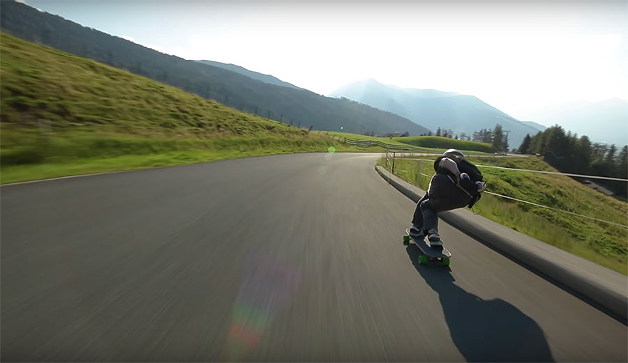 Josh Neuman downhill skateboarding