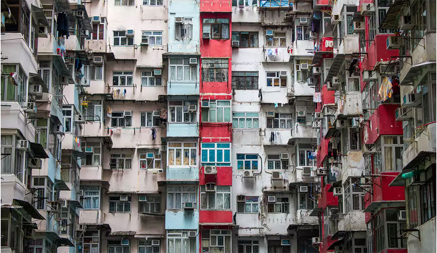 Crowded Hong Kong living