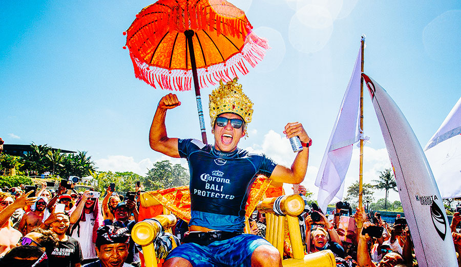 Kanoa Igarashi can finally celebrate a CT win at Keramas