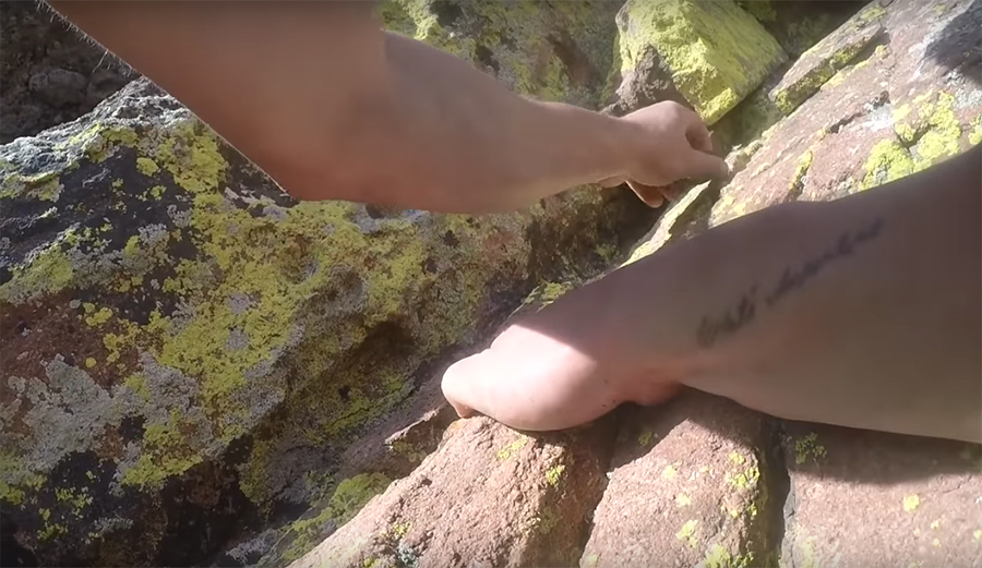 Kyle Walker filmed his 60-foot fall while climbing in Colorado's Flatirons