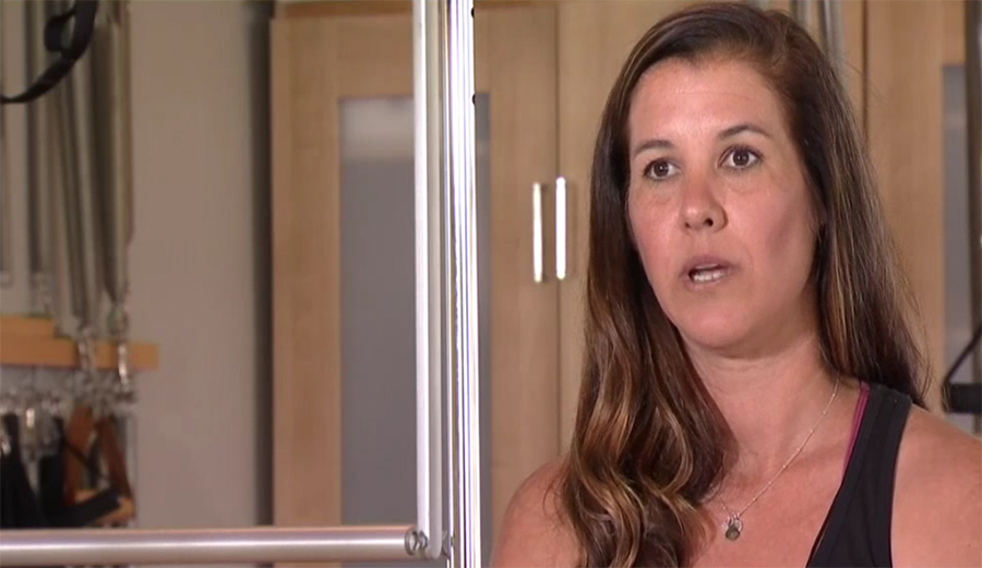 Leeanne Ericson talks about punching a great white in the eye to ward off the attack she surffered at San Onofre
