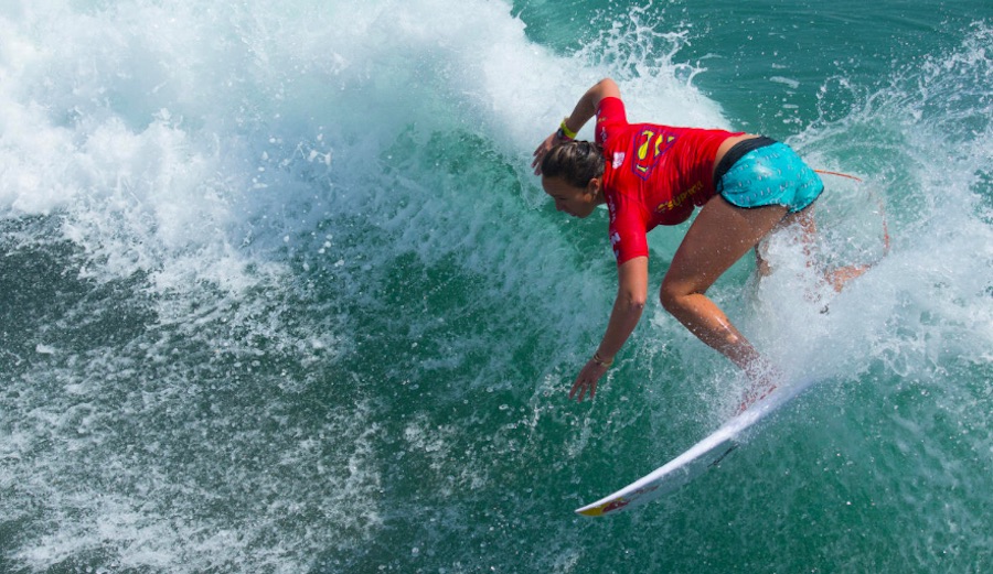 Carissa Moore at the Supergirl Surf Pro